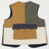 Soldier Blue Toynbee Utility Vest - White Patchwork