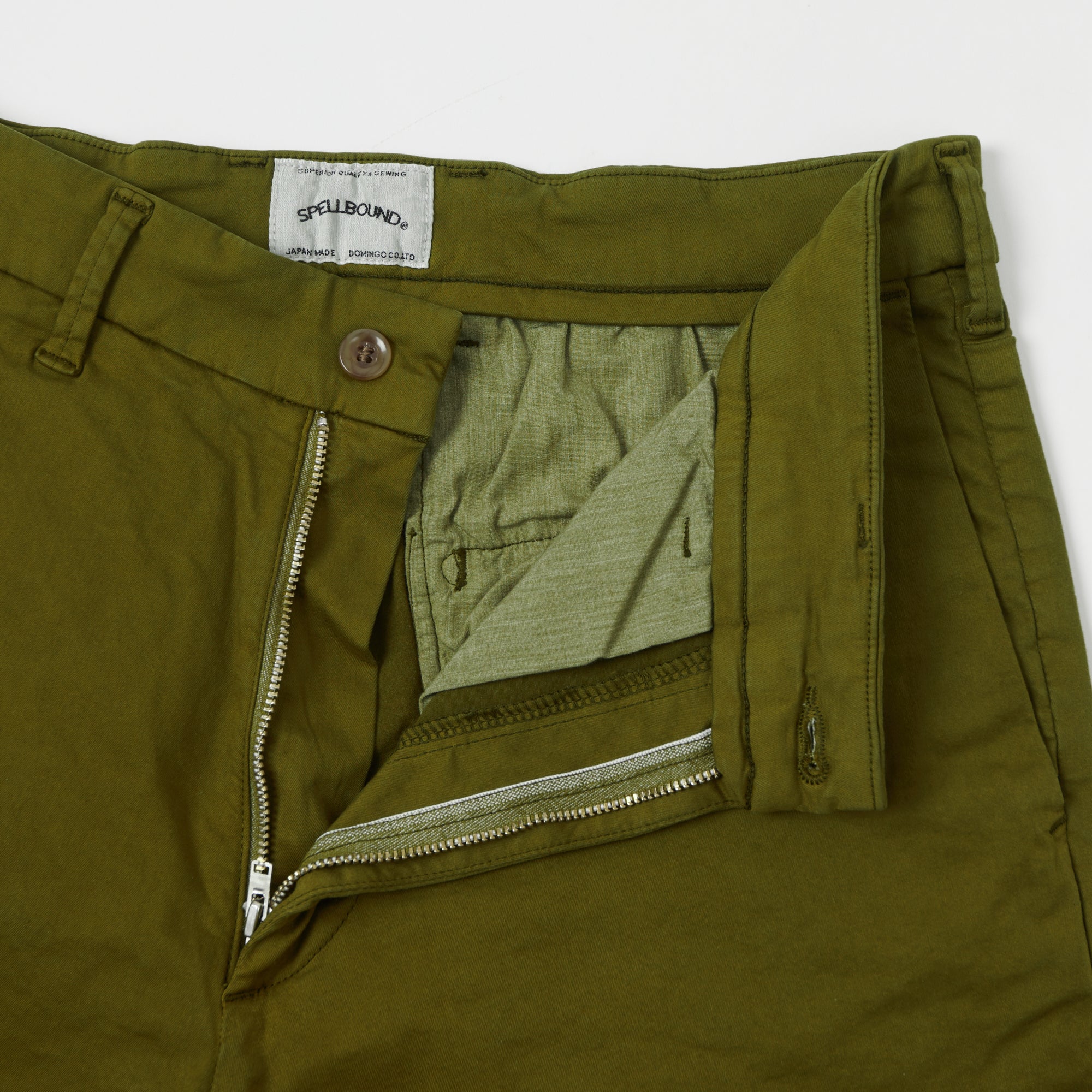 Spellbound Slim Tapered Stretch Chino - Army Green