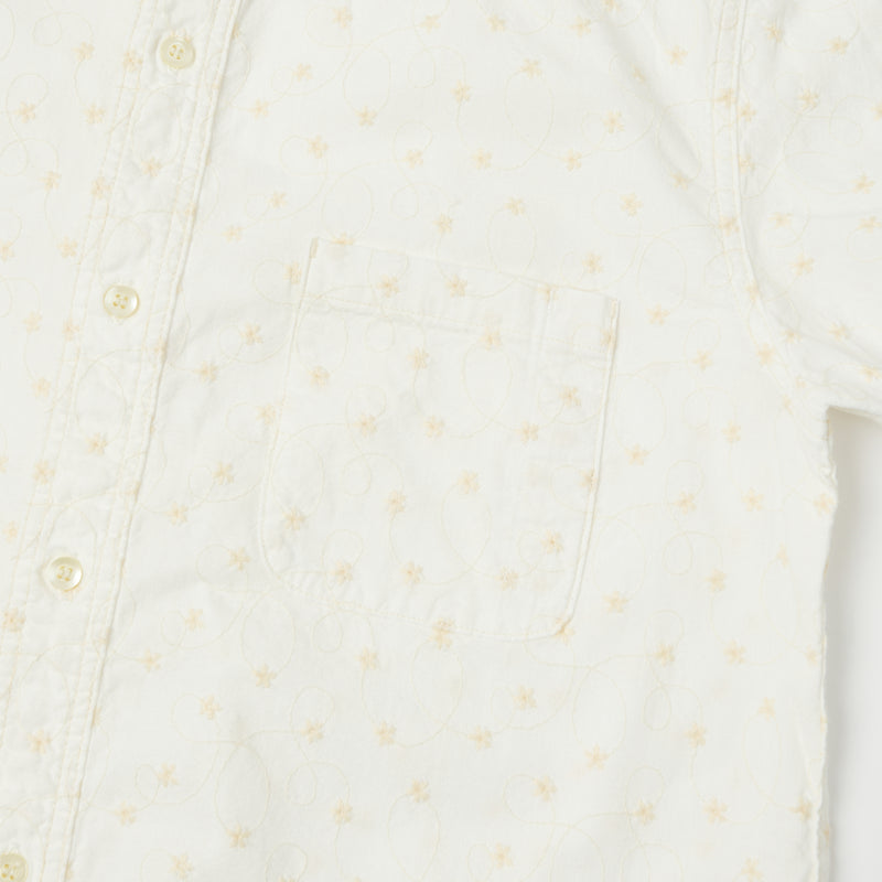 Spellbound 46-052E Embroidered Short Sleeve Shirt - White
