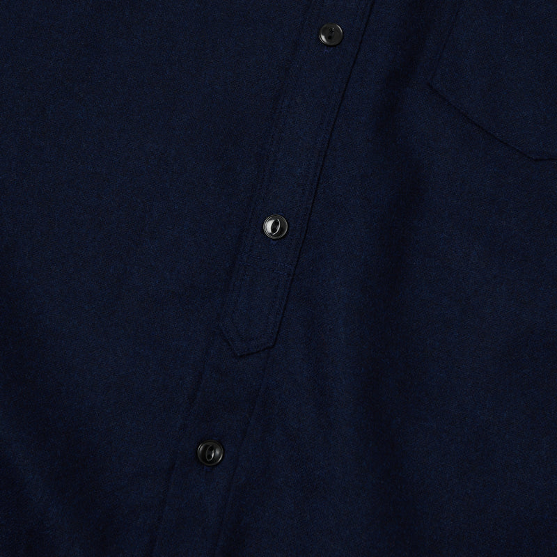 Spellbound 46-126W Wool Button Down Shirt - Navy