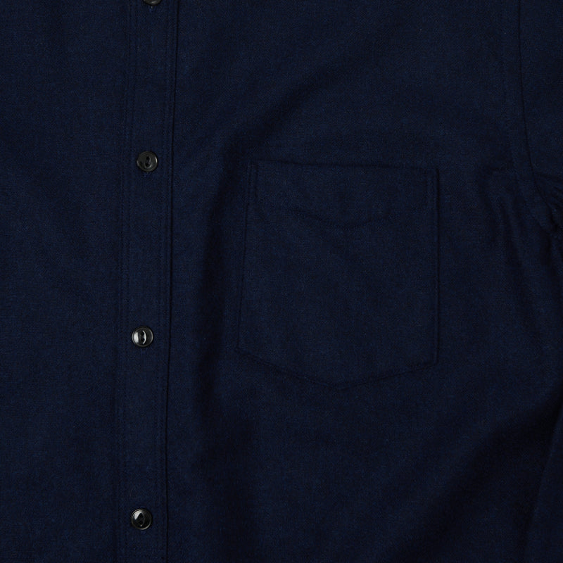 Spellbound 46-126W Wool Button Down Shirt - Navy