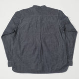 Spellbound 46-229E Stand Collar Chambray Shirt - Navy