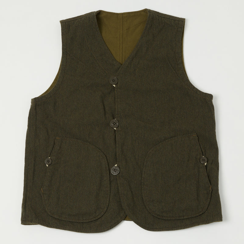 Spellbound 48-401W Wool Military Vest - Olive