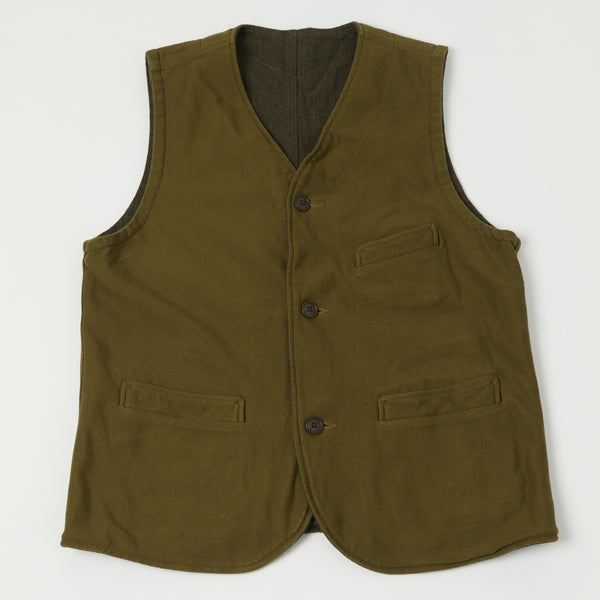 Spellbound 48-401W Wool Military Vest - Olive