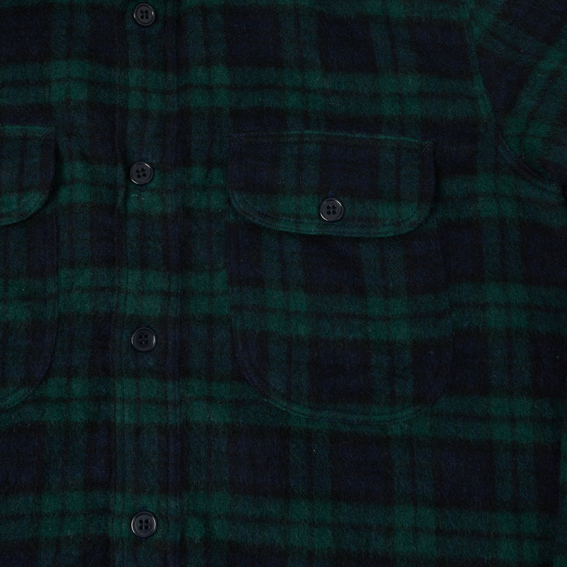 Spellbound 48-447W Wool Check Work Shirt - Forest