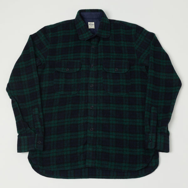 Spellbound 48-447W Wool Check Work Shirt - Forest