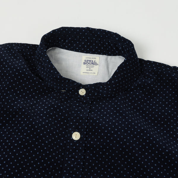 Spellbound 48-452H Penny Collar Corduroy Shirt - Indigo Dot