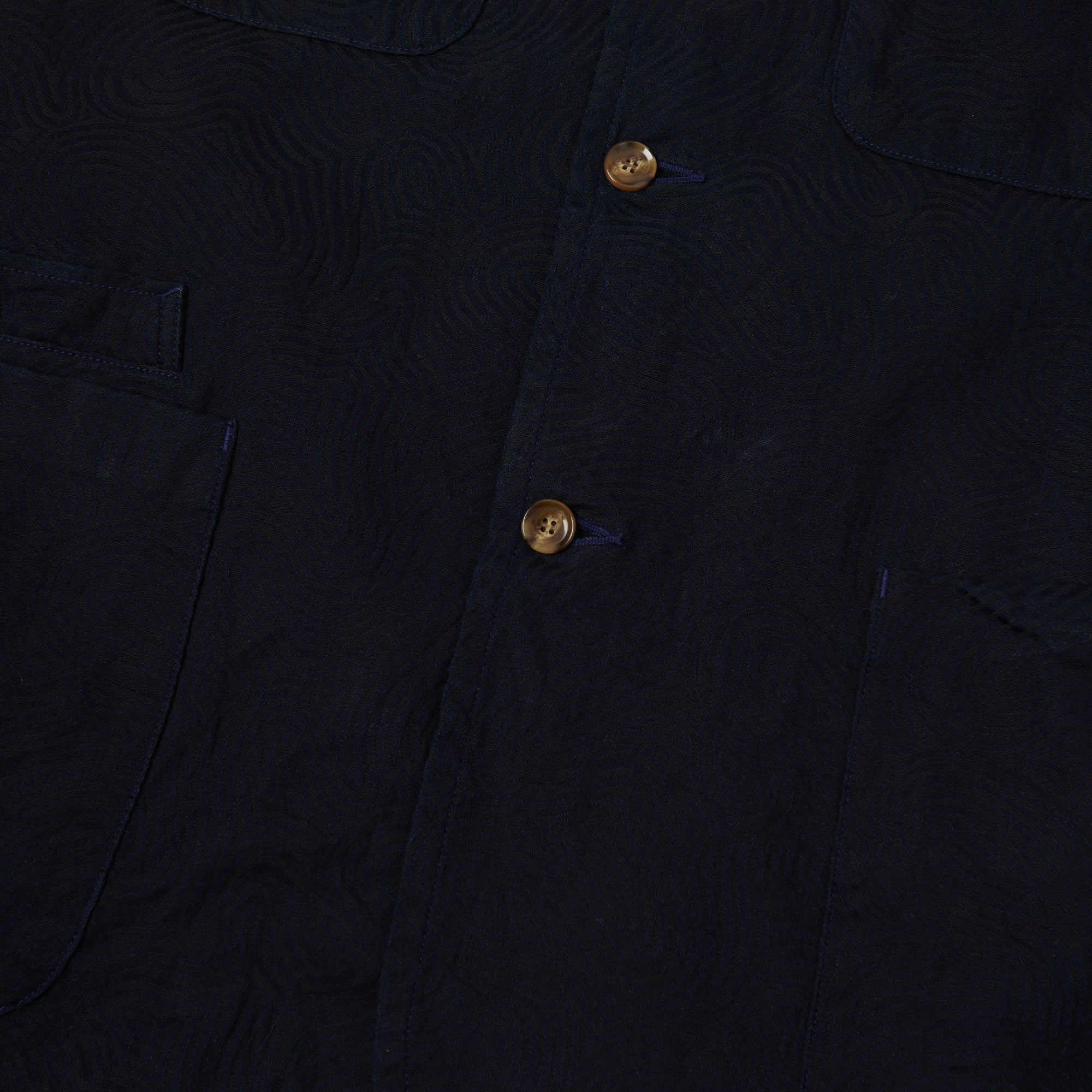 Spellbound Spiral Fabric Blazer - Indigo