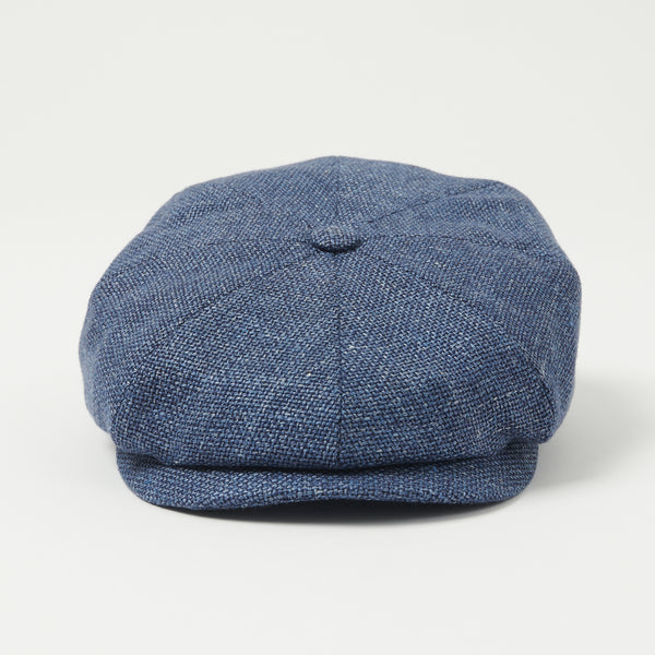 Stetson Hatteras 'Ellington' Virgin Wool/Linen Flat Cap - Blue Mottled