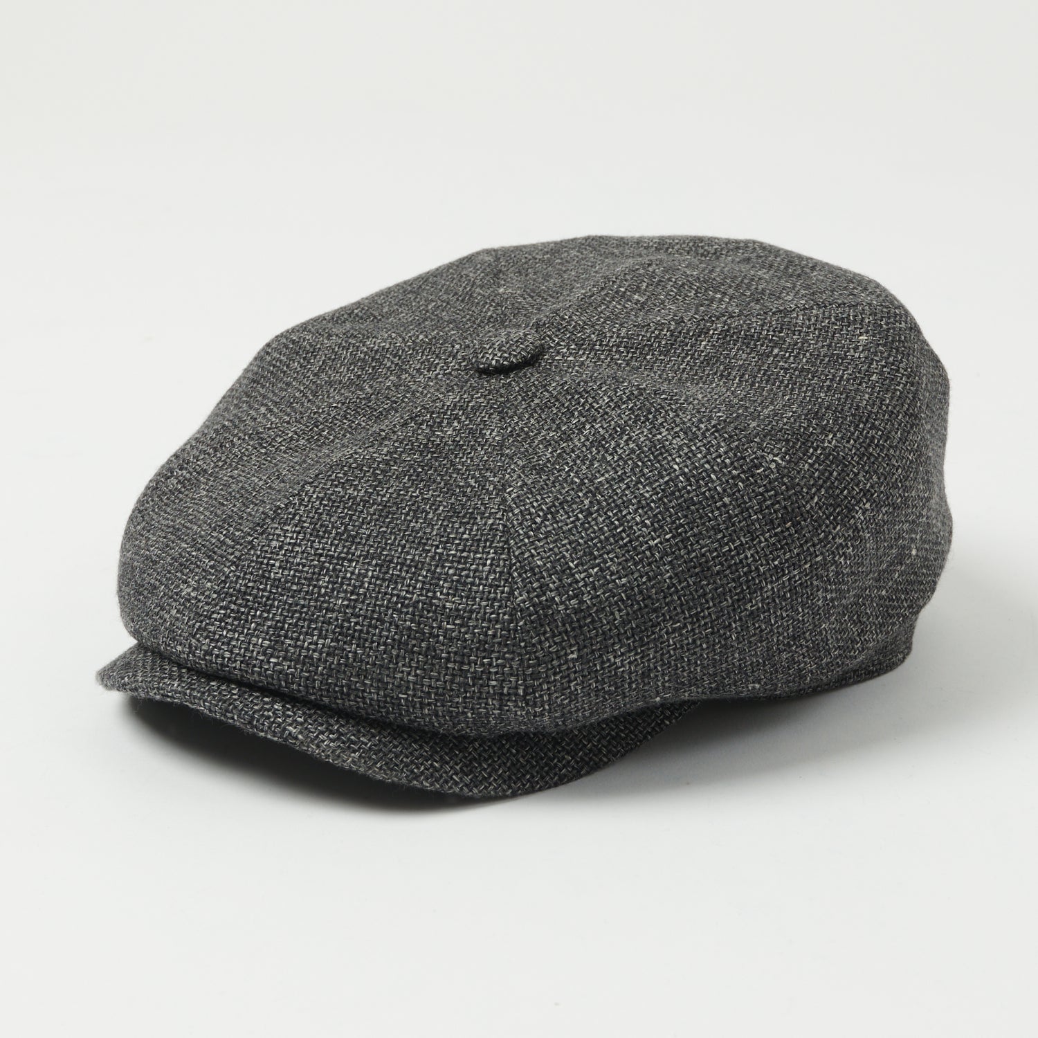Stetson Hatteras 'Ellington' Wool/Linen Flat Cap - Charcoal