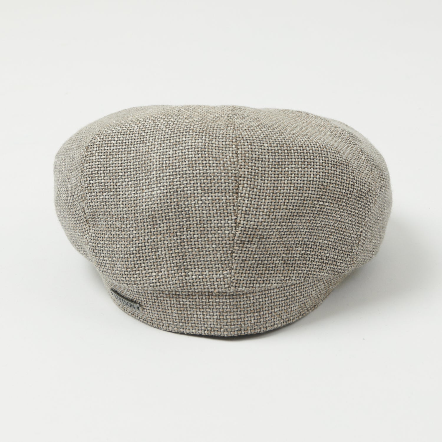 Stetson Hatteras 'Ellington' Wool/Linen Flat Cap - Grey/Beige Mottled