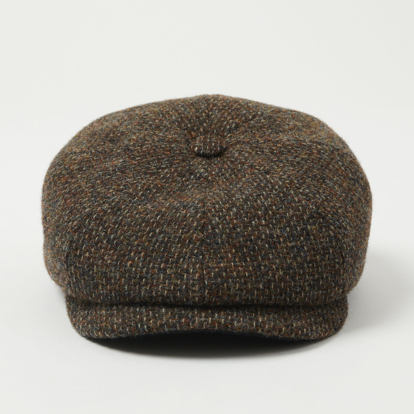 Stetson Hatteras Wool Flat Cap - Brown Melange