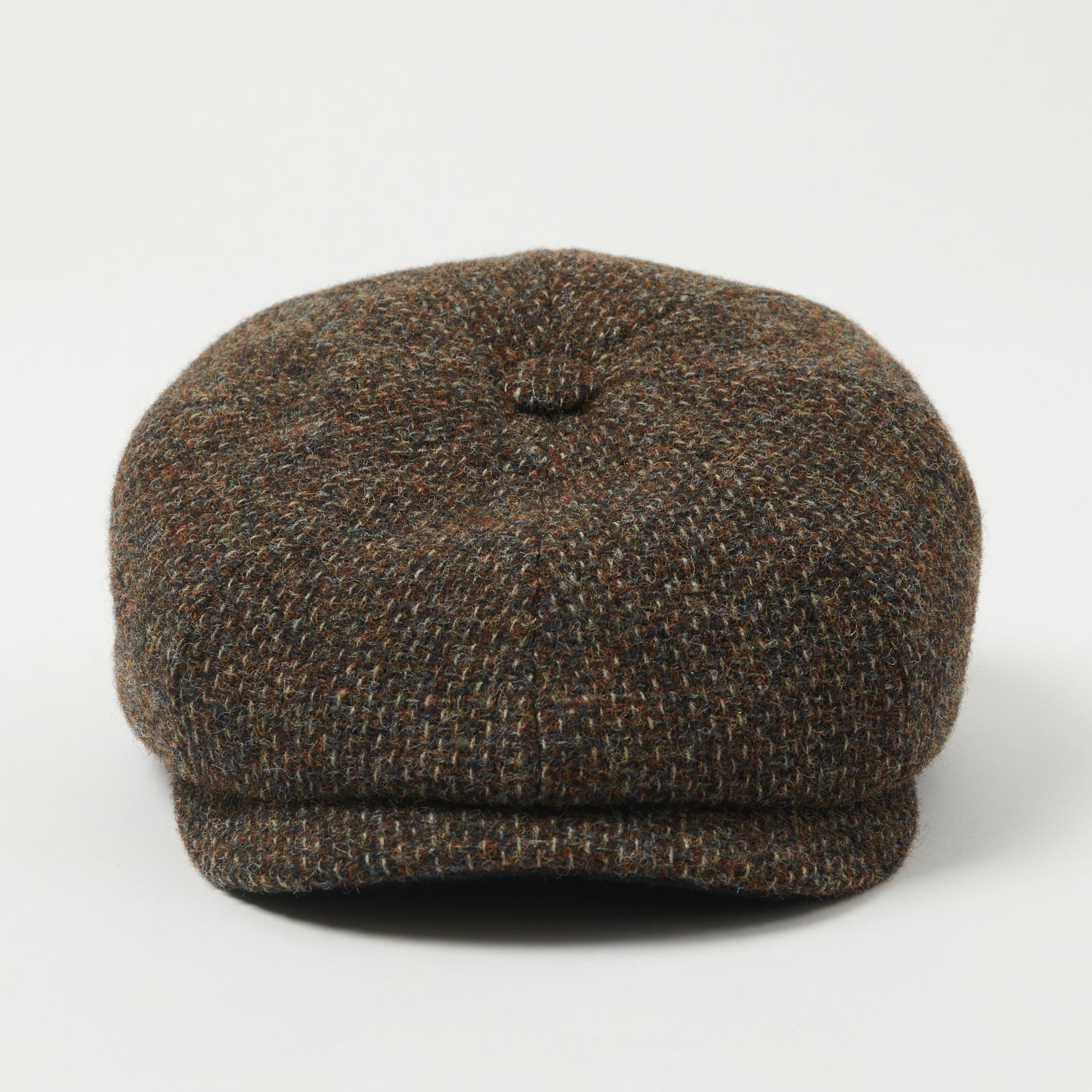 Stetson Hatteras Wool Flat Cap - Brown Melange