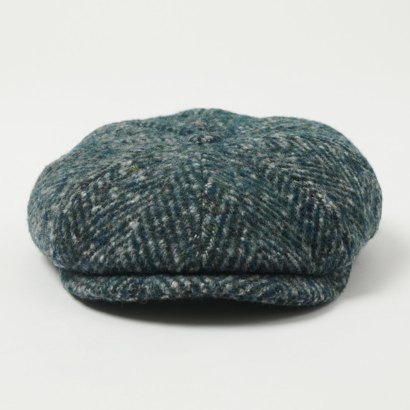 Stetson Hatteras Herringbone Flat Cap - Blue