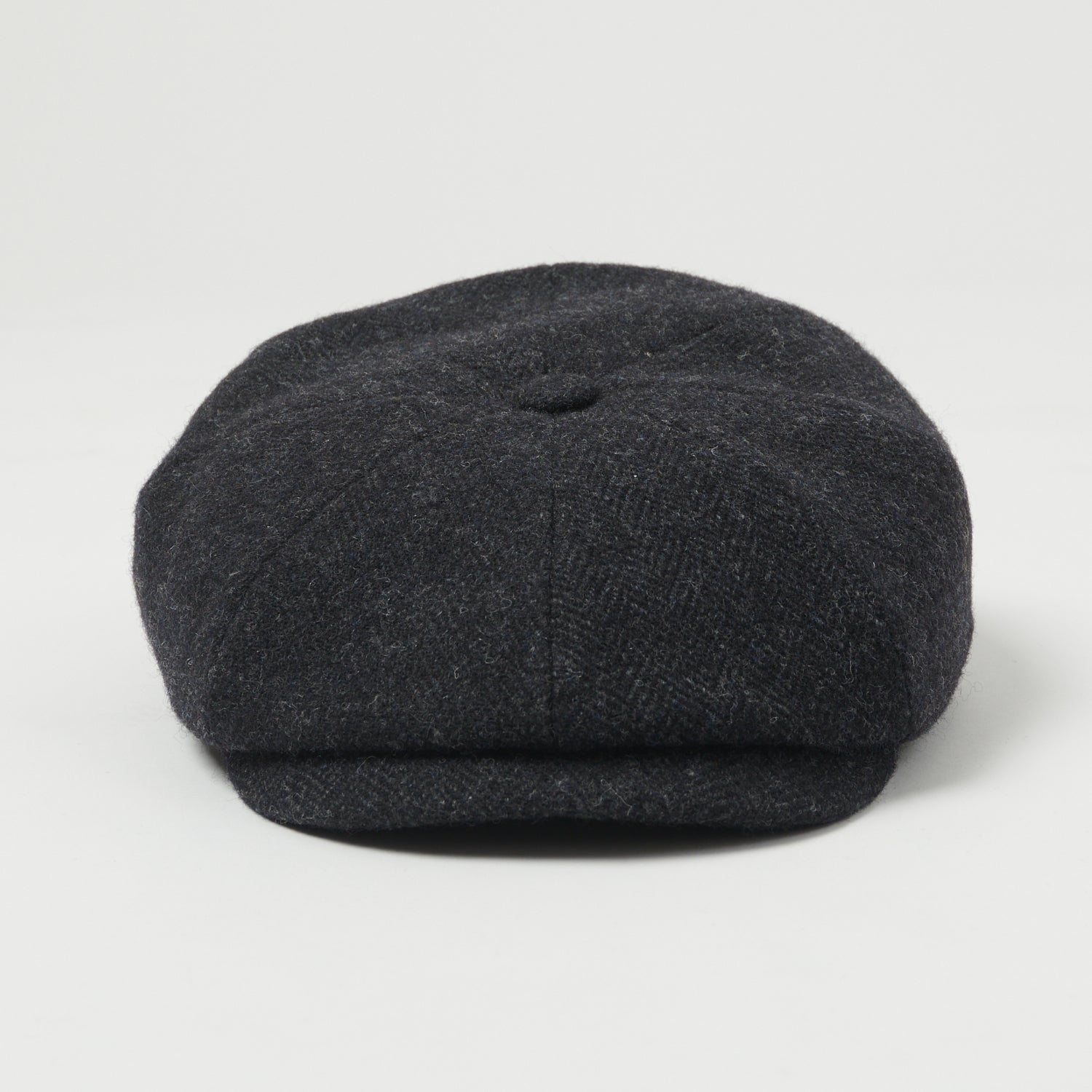 Stetson Hatteras Woolrich Herringbone Flat Cap - Navy