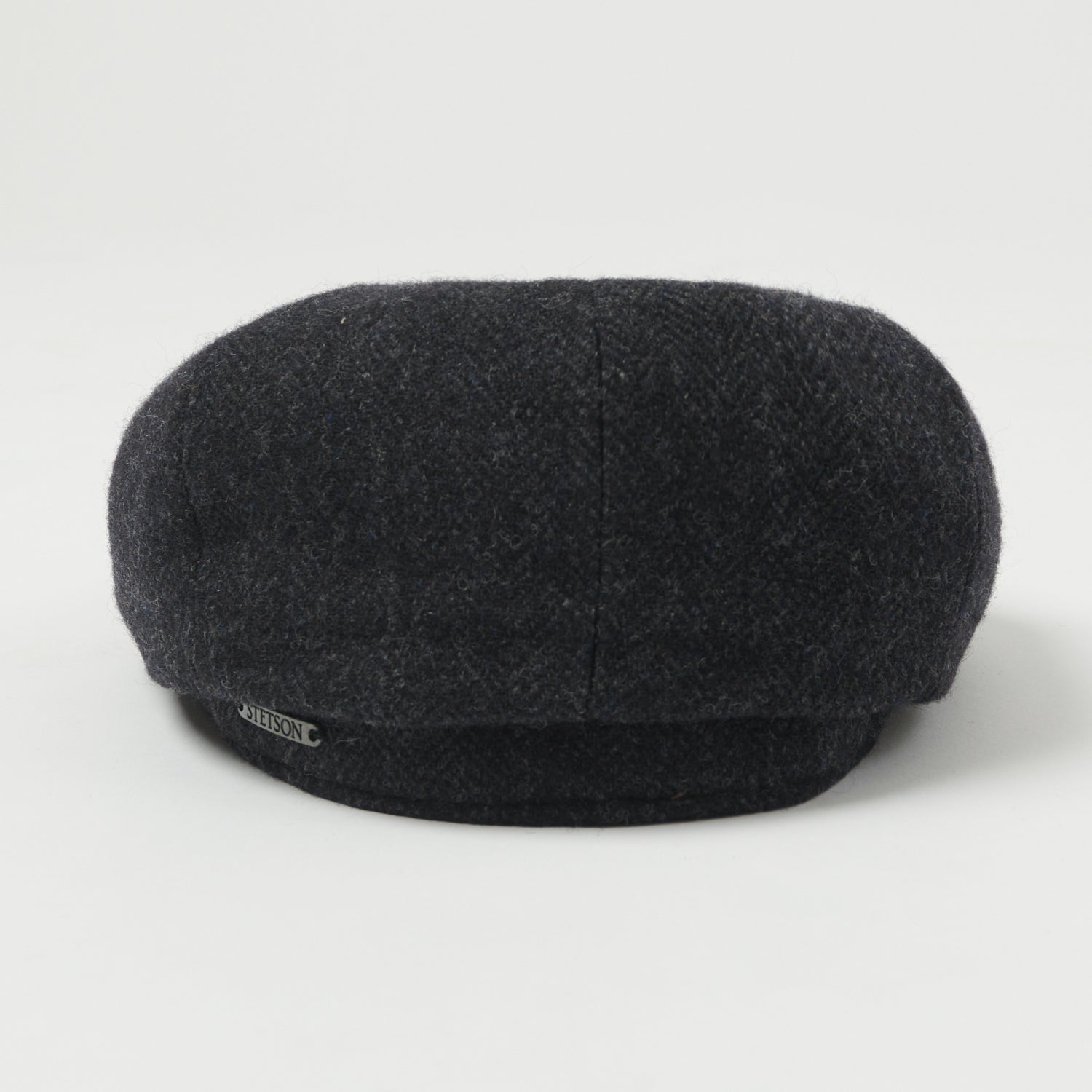 Stetson Hatteras Woolrich Herringbone Flat Cap - Navy