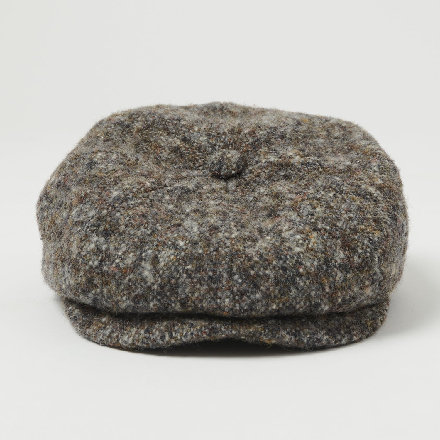 Stetson Hatteras Donegal Tweed Flat Cap - Charcoal Melange