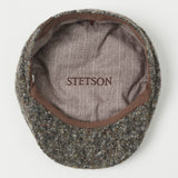 Stetson 6840601-437 Hatteras Donegal Tweed Flat Cap - Charcoal Melange