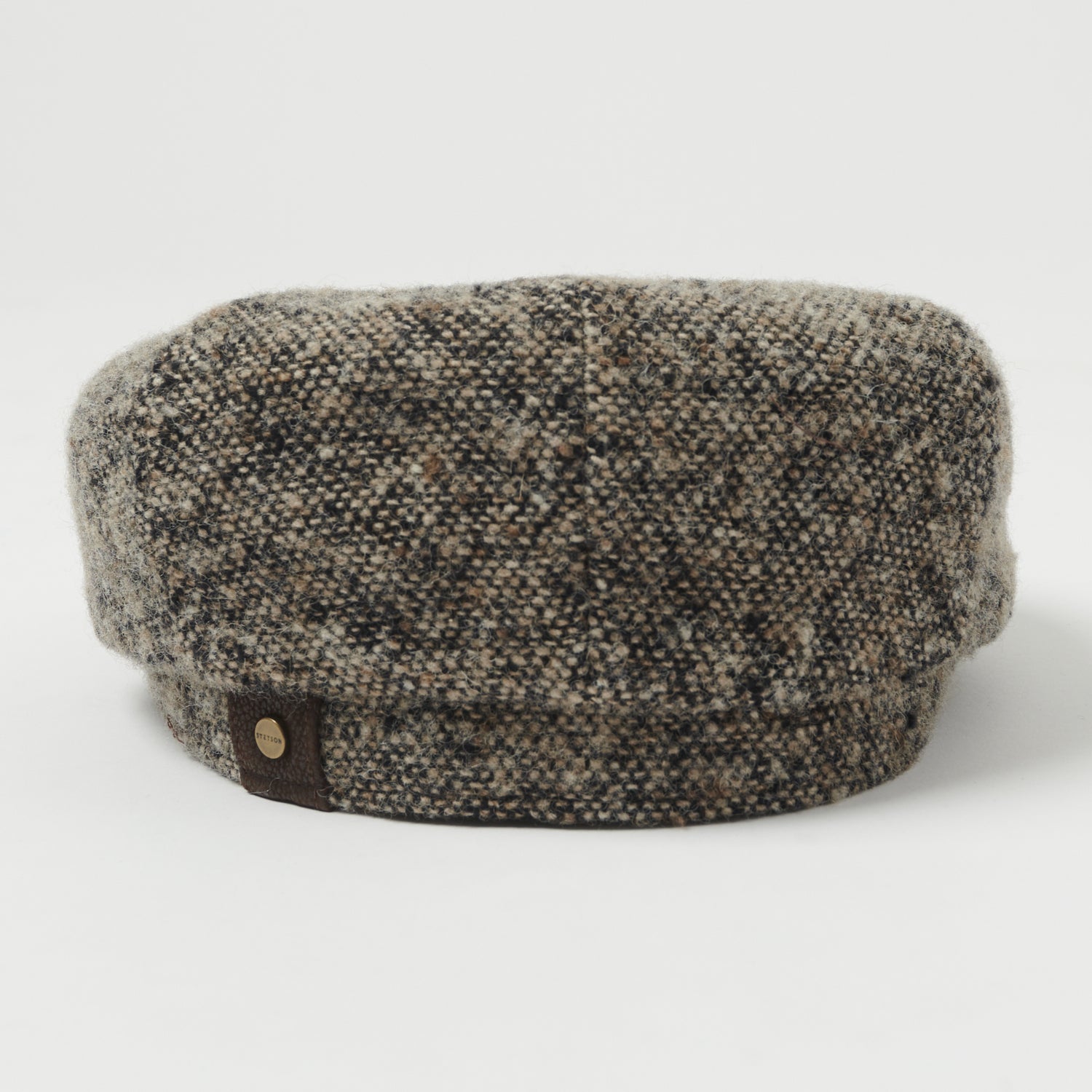 Stetson Hatteras Donegal Tweed Flat Cap - Grey Melange