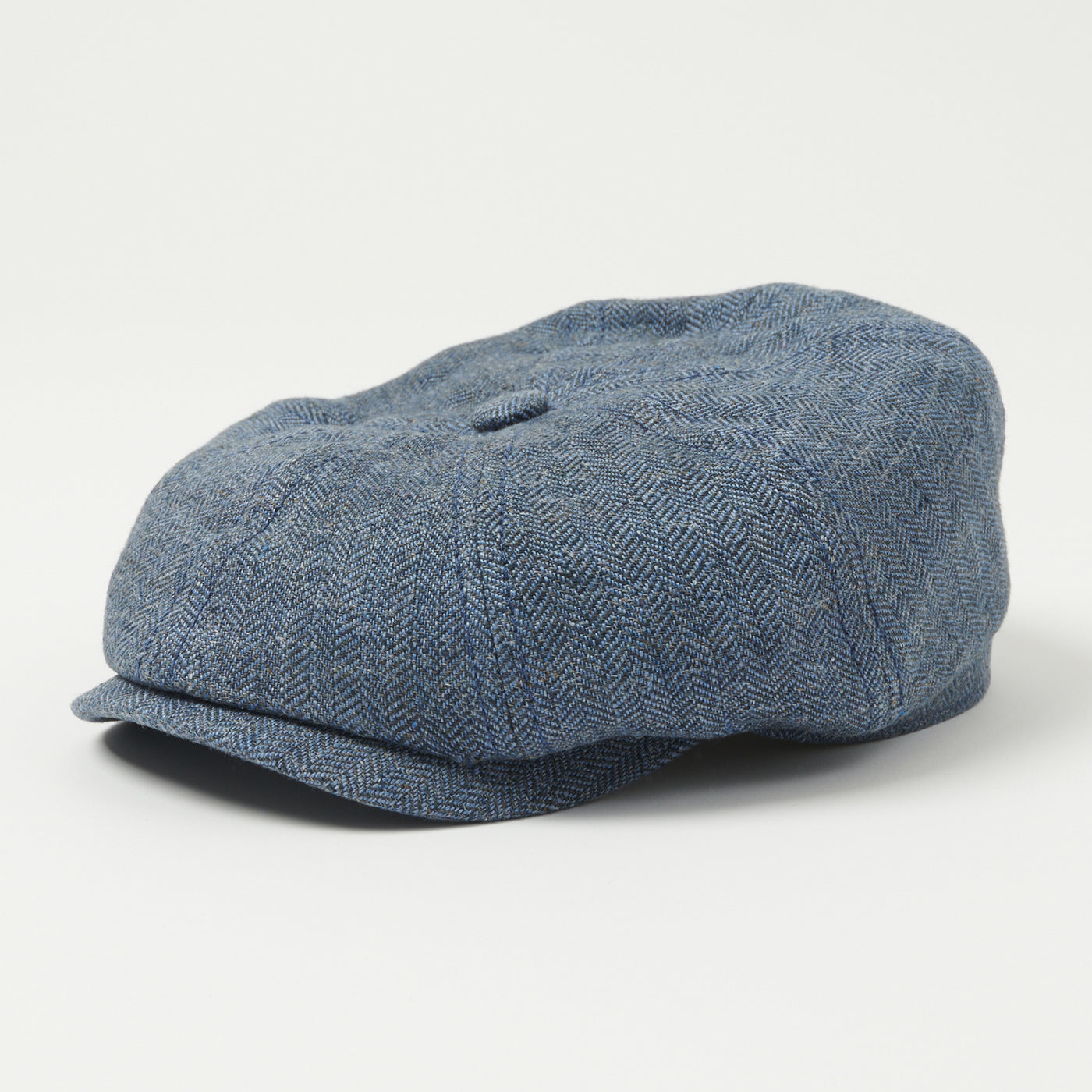 Stetson Hatteras Linen Herringbone Cap - Blue