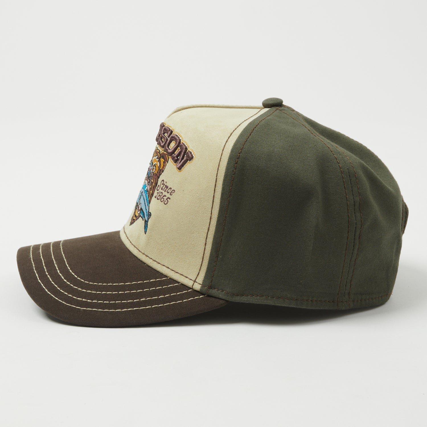 Stetson 'Wild Life' Trucker Cap - Olive/Brown