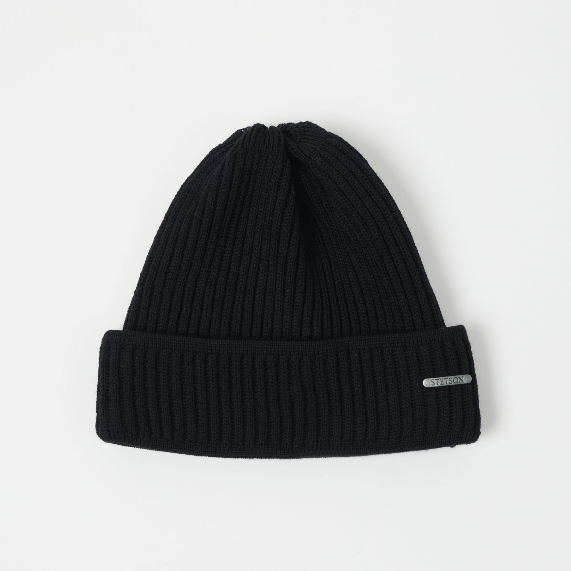 Stetson Ribbed Wool Beanie - Black