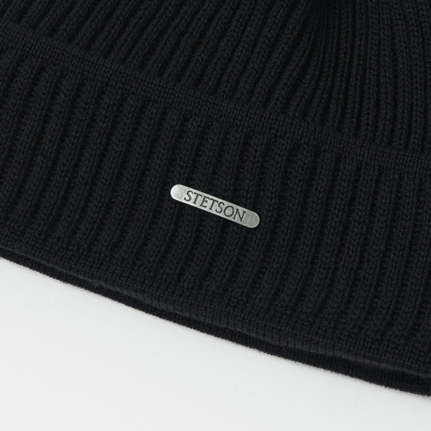 Stetson Ribbed Wool Beanie - Black