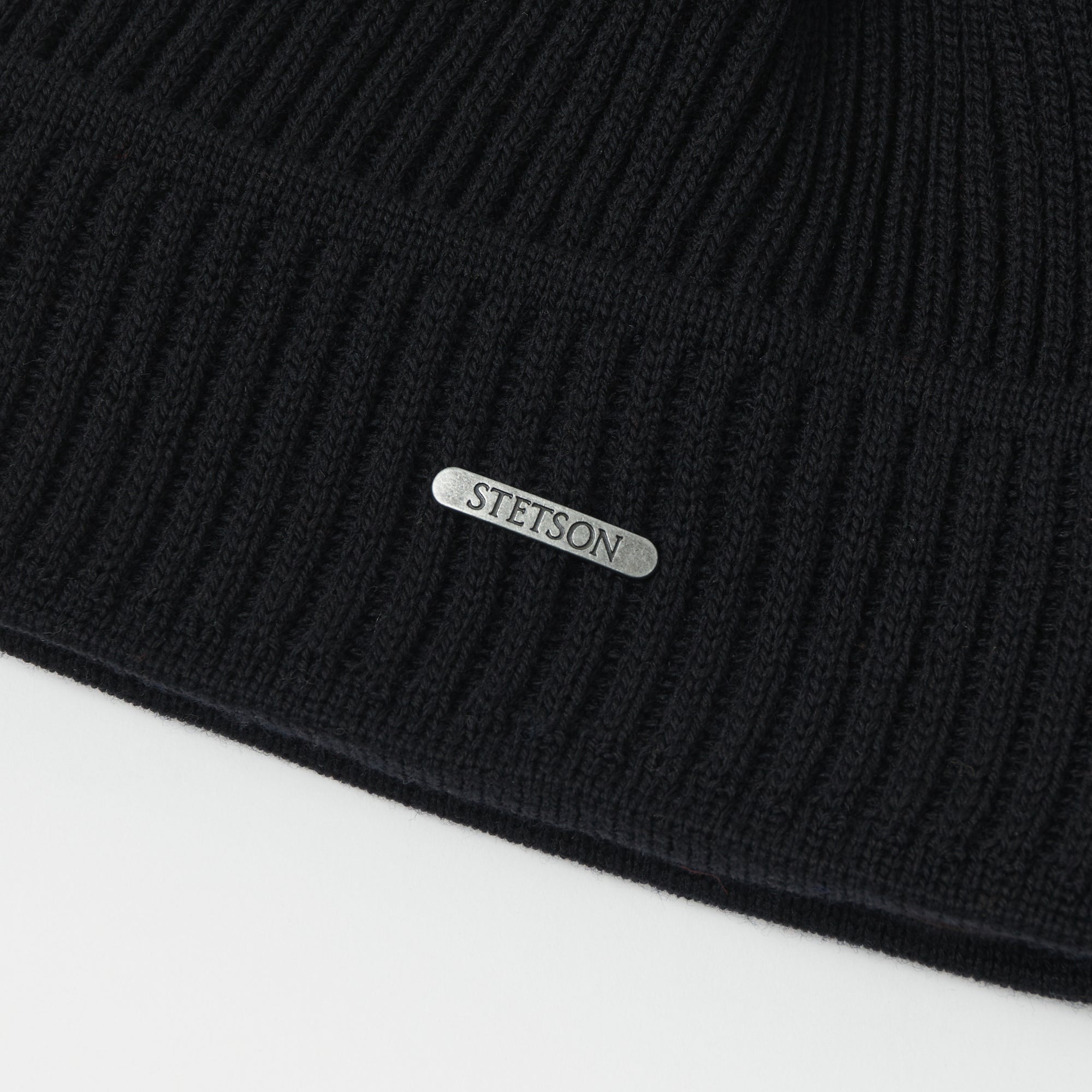 Stetson Ribbed Wool Beanie - Black