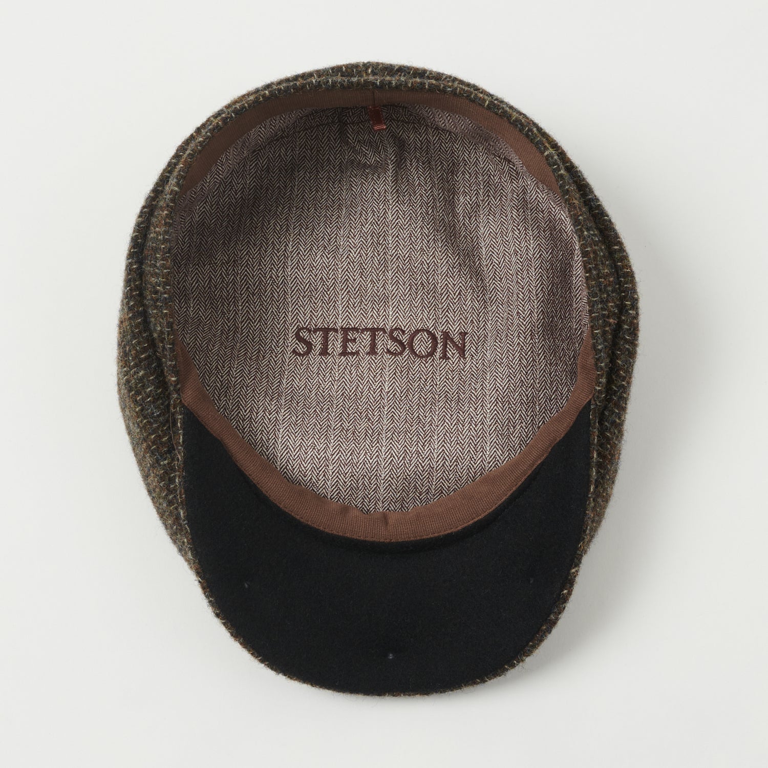 Stetson Hatteras Wool Flat Cap - Brown Melange
