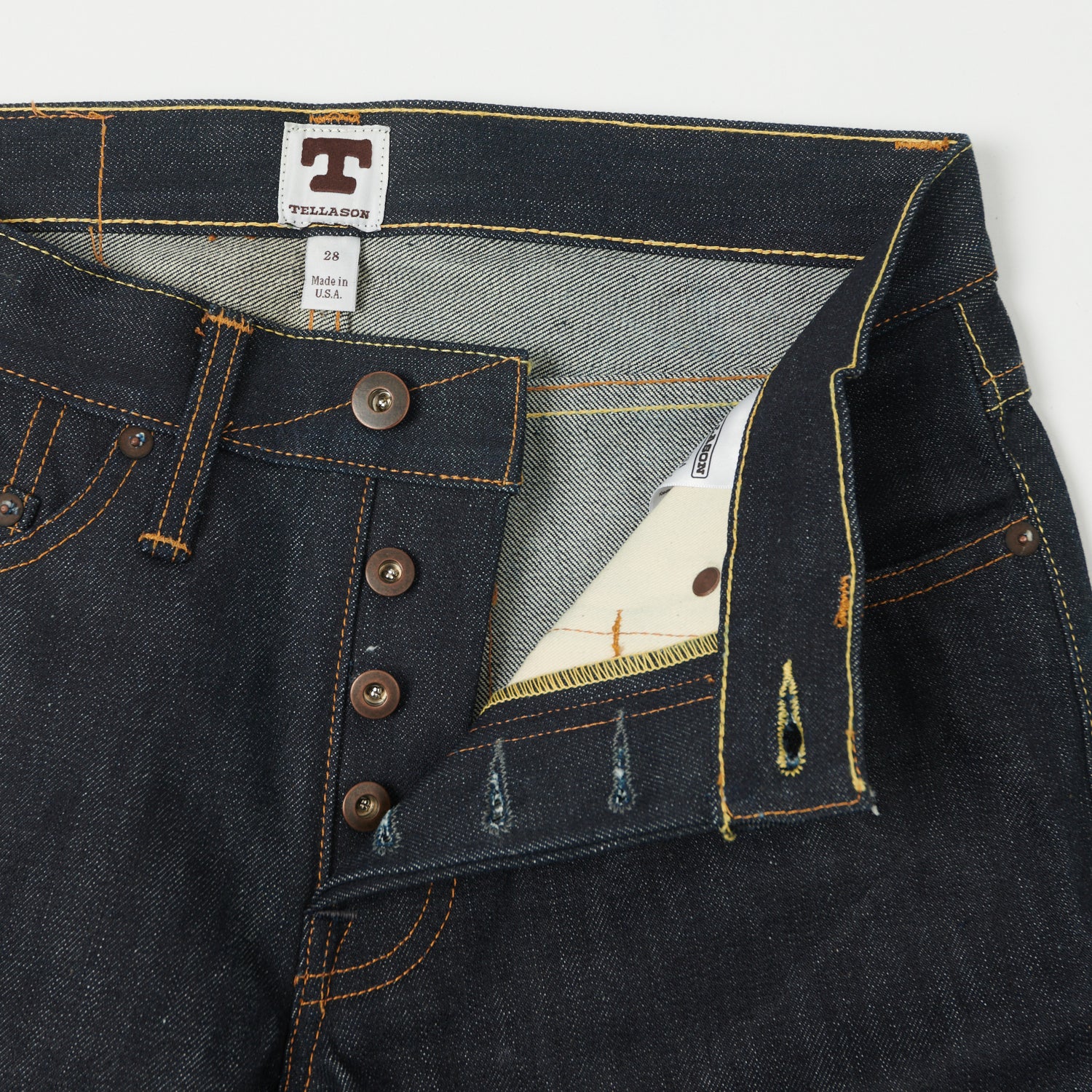 Tellason John Graham Mellor 16.5oz Slim Straight Jean - Cone Mills