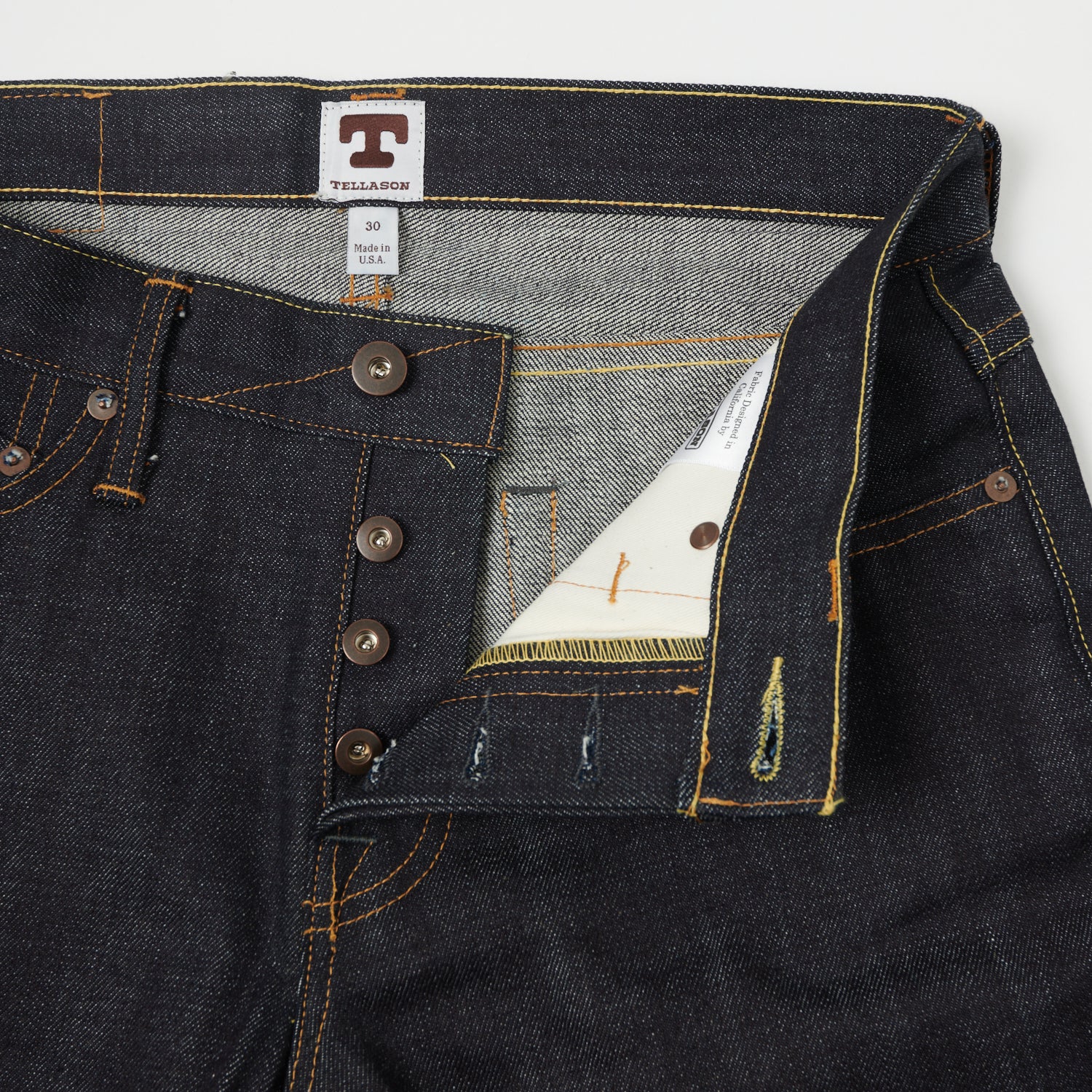 Tellason Ladbroke Grove 14.75oz Slim Tapered Jean - Cone Mills