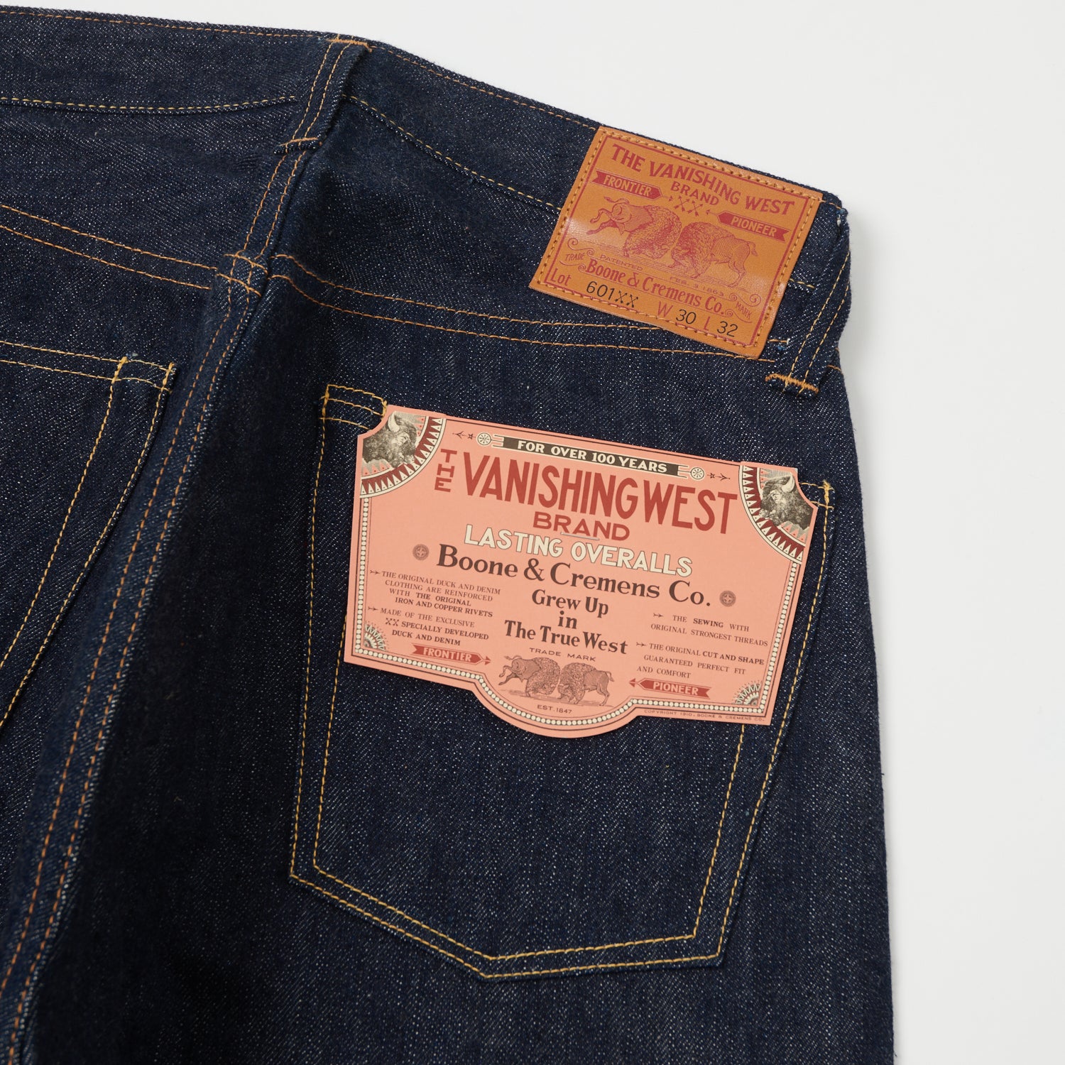 パンツ THE VANISHING WEST 601XX 1947 38x32 Freewheelers & Co The Vanishing West 601XX 1947 Loose Straight