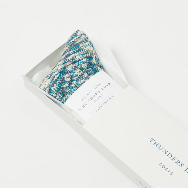 Thunders Love 'Flammé Collection' Socks - Glint Turquoise