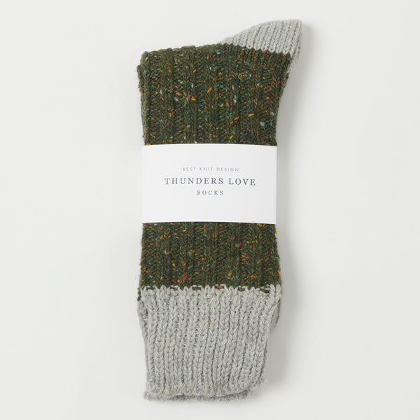 Thunders Love 'Wool Collection' Socks - Sprinkle Green