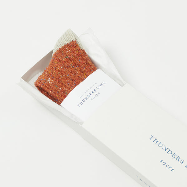 Thunders Love 'Wool Collection' Socks - Sprinkle Orange