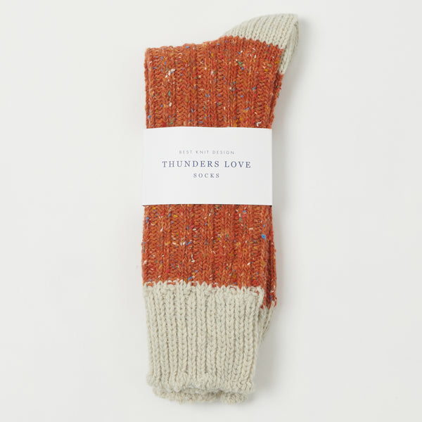 Thunders Love 'Wool Collection' Socks - Sprinkle Orange