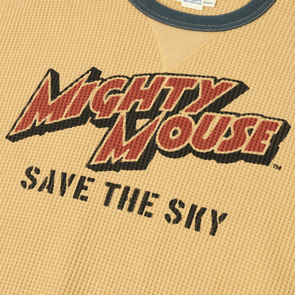 TOYS McCOY 'Mighty Mouse' Big Waffle Crew Neck Sweatshirt - Mustard