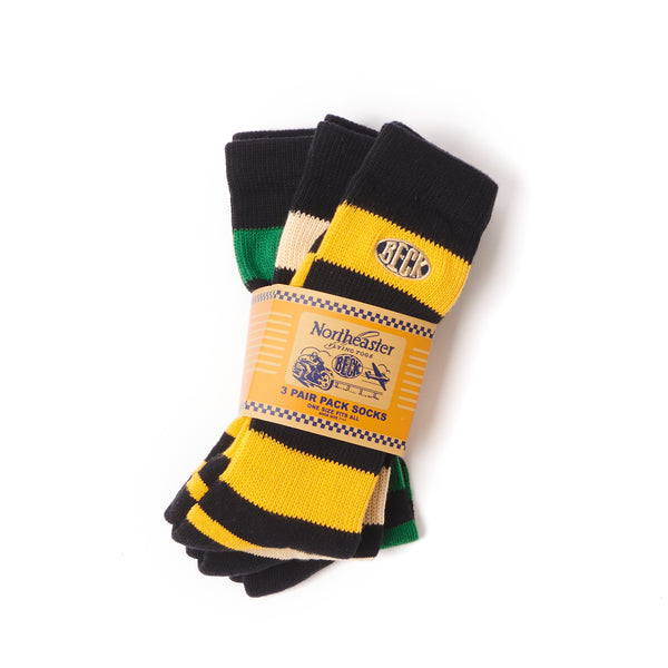 TOYS McCOY TMA2116 Border Stripe 3-Pack Sock - Multi