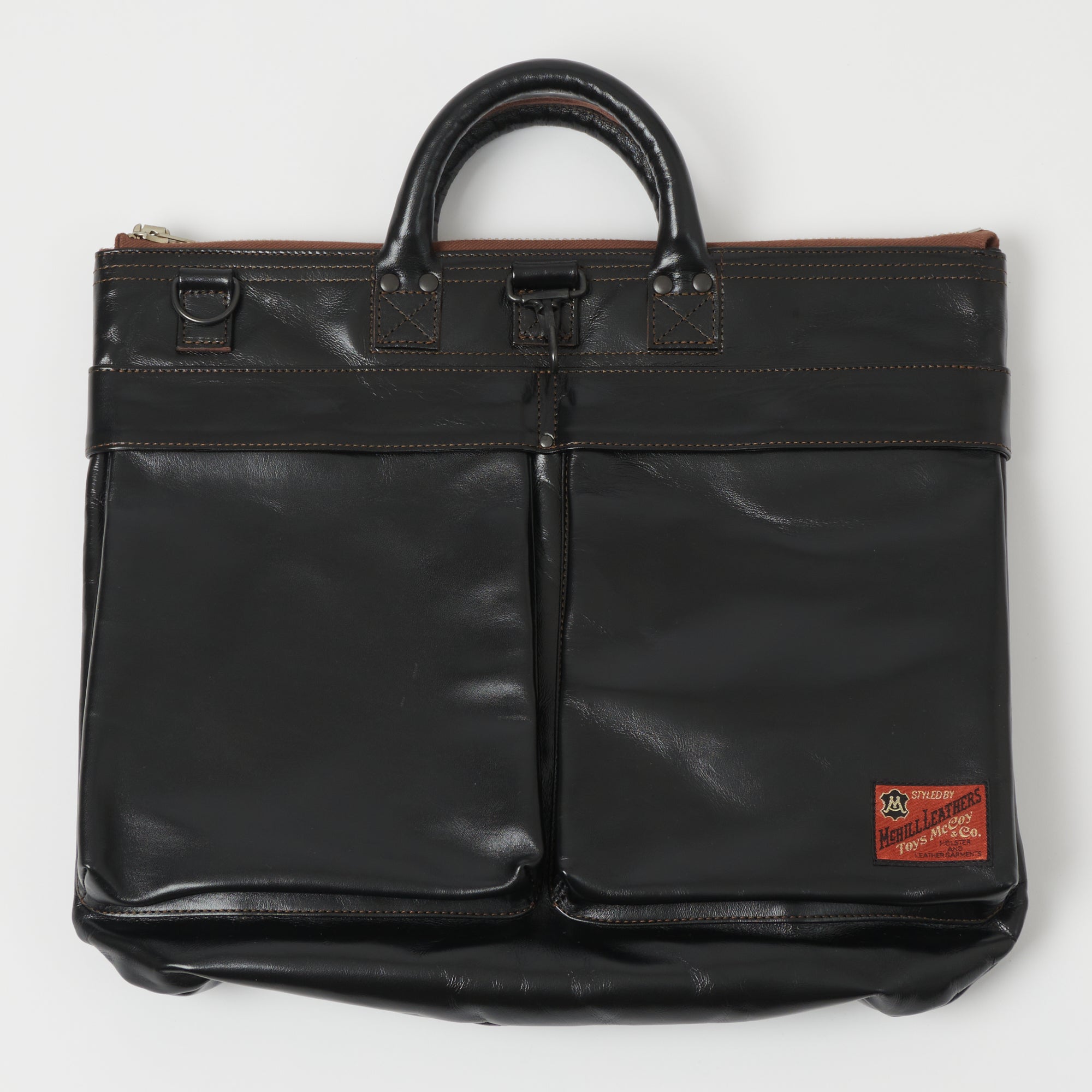 TOYS McCOY U.S. Air Force Leather Helmet Bag - Black