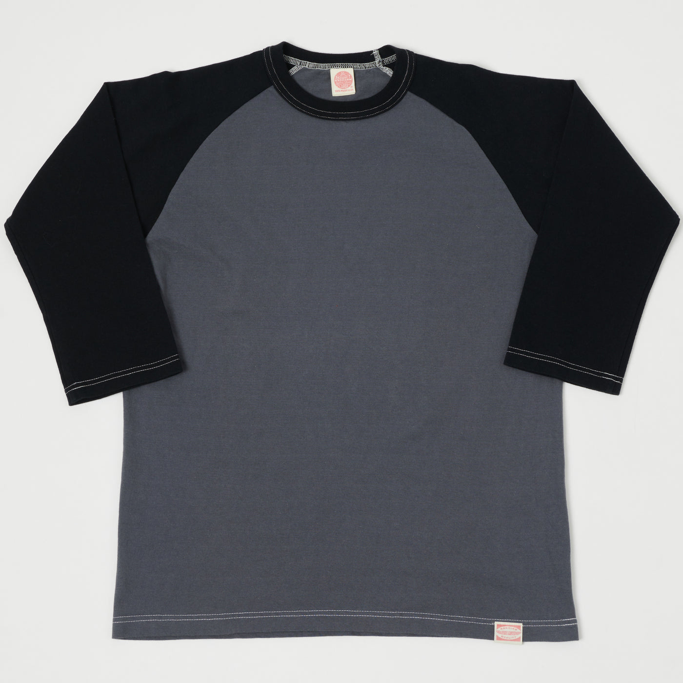 TOYS McCOY Raglan Sleeve Baseball T-Shirt - Graphite Grey/Black