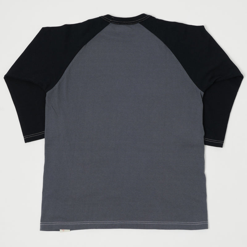 TOYS McCOY Raglan Sleeve Baseball Tee - Graphite Grey/Black