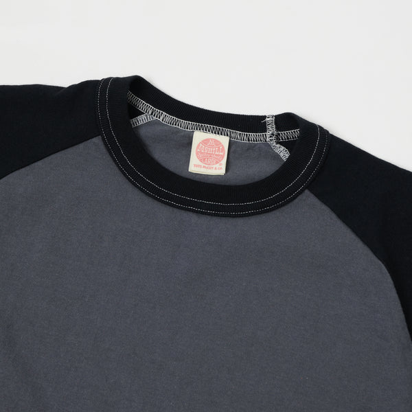 TOYS McCOY Raglan Sleeve Baseball Tee - Graphite Grey/Black