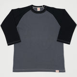 TOYS McCOY Raglan Sleeve Baseball Tee - Graphite Grey/Black