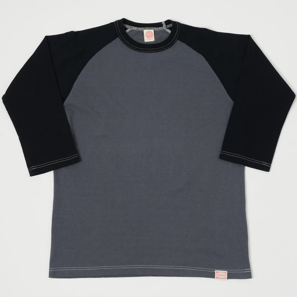 TOYS McCOY Raglan Sleeve Baseball Tee - Graphite Grey/Black