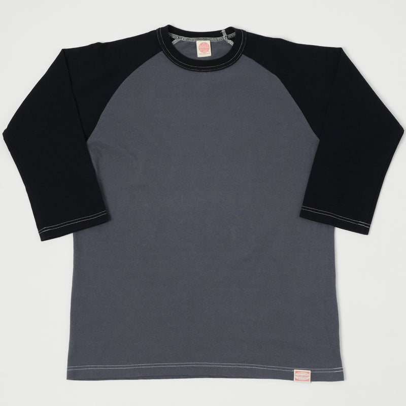 TOYS McCOY Raglan Sleeve Baseball Tee - Graphite Grey/Black