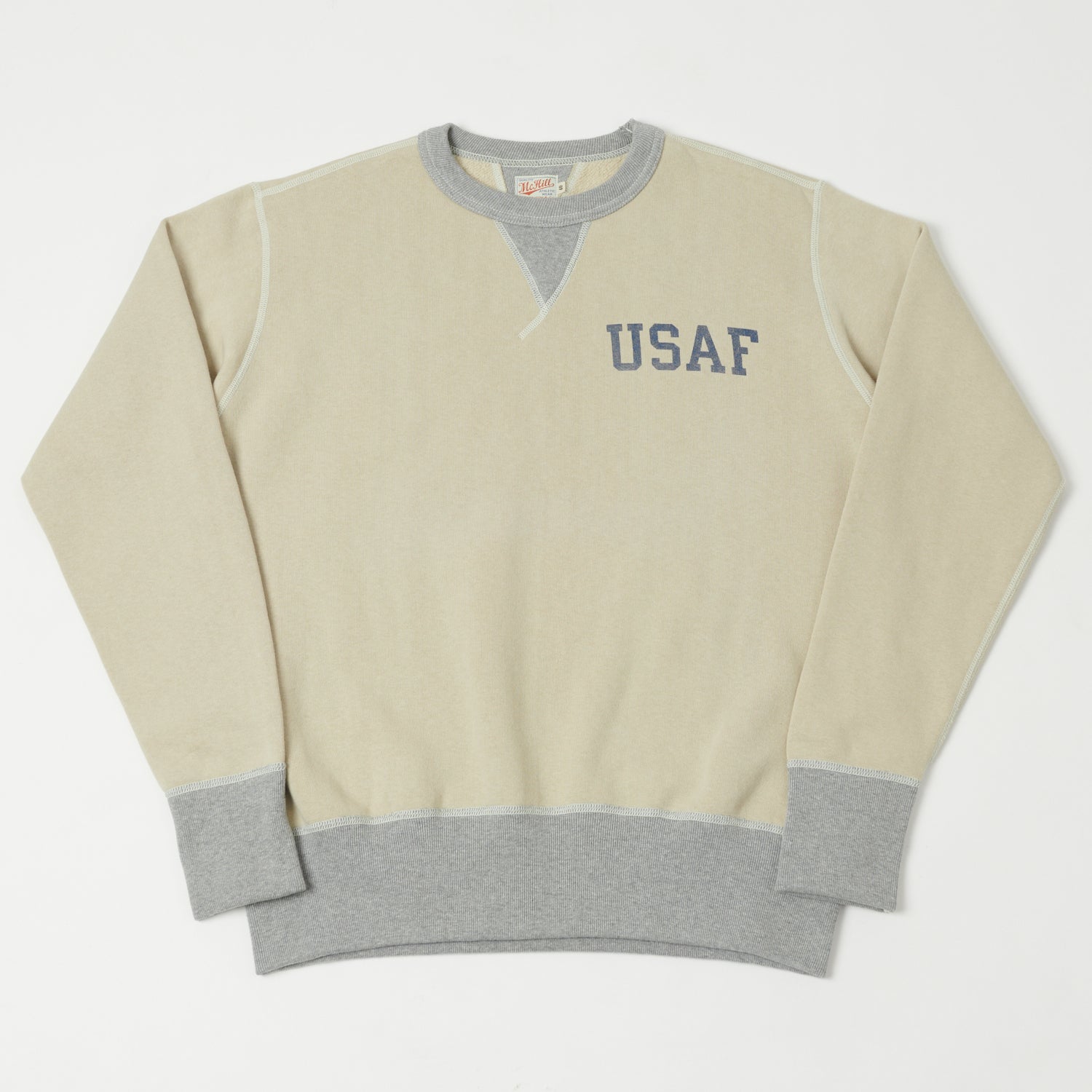 TOYS McCOY U.S.A.F Print Sweatshirt - Sand
