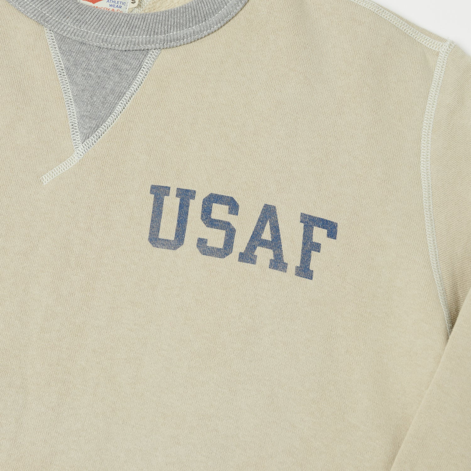 TOYS McCOY U.S.A.F Print Sweatshirt - Sand