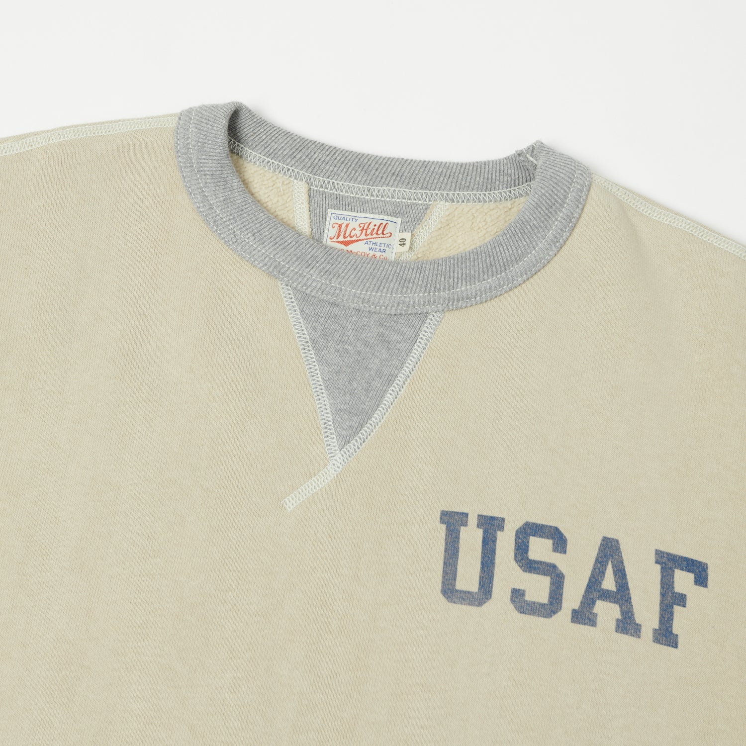 TOYS McCOY U.S.A.F Print Sweatshirt - Sand