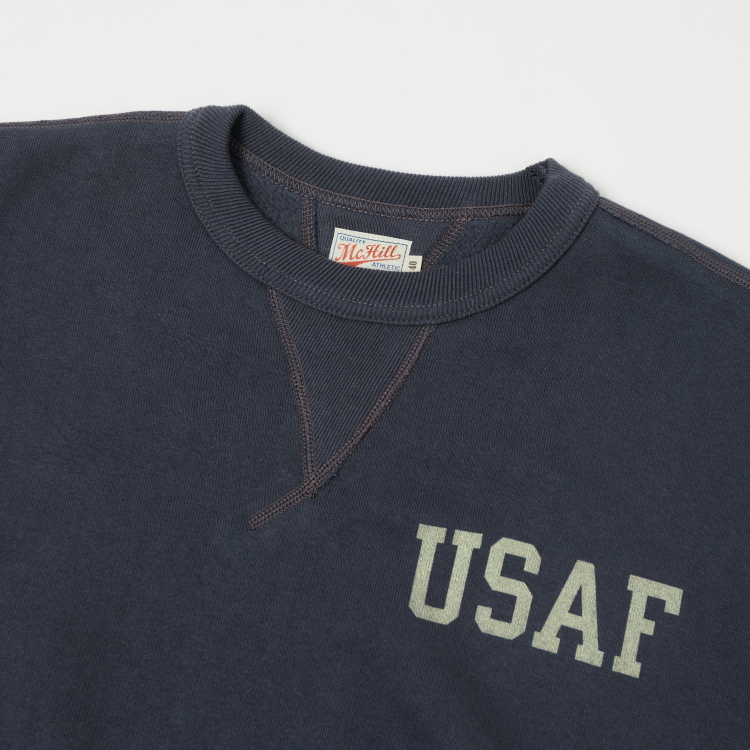 TOYS McCOY U.S.A.F Print Sweatshirt - Navy Grey