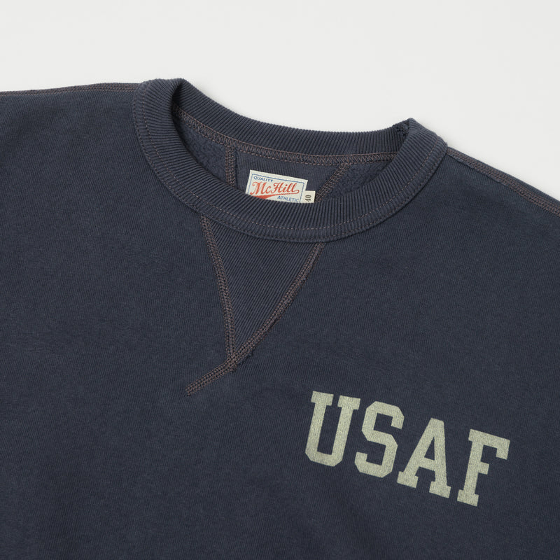 TOYS McCOY USAF Print Sweatshirt - Navy Grey